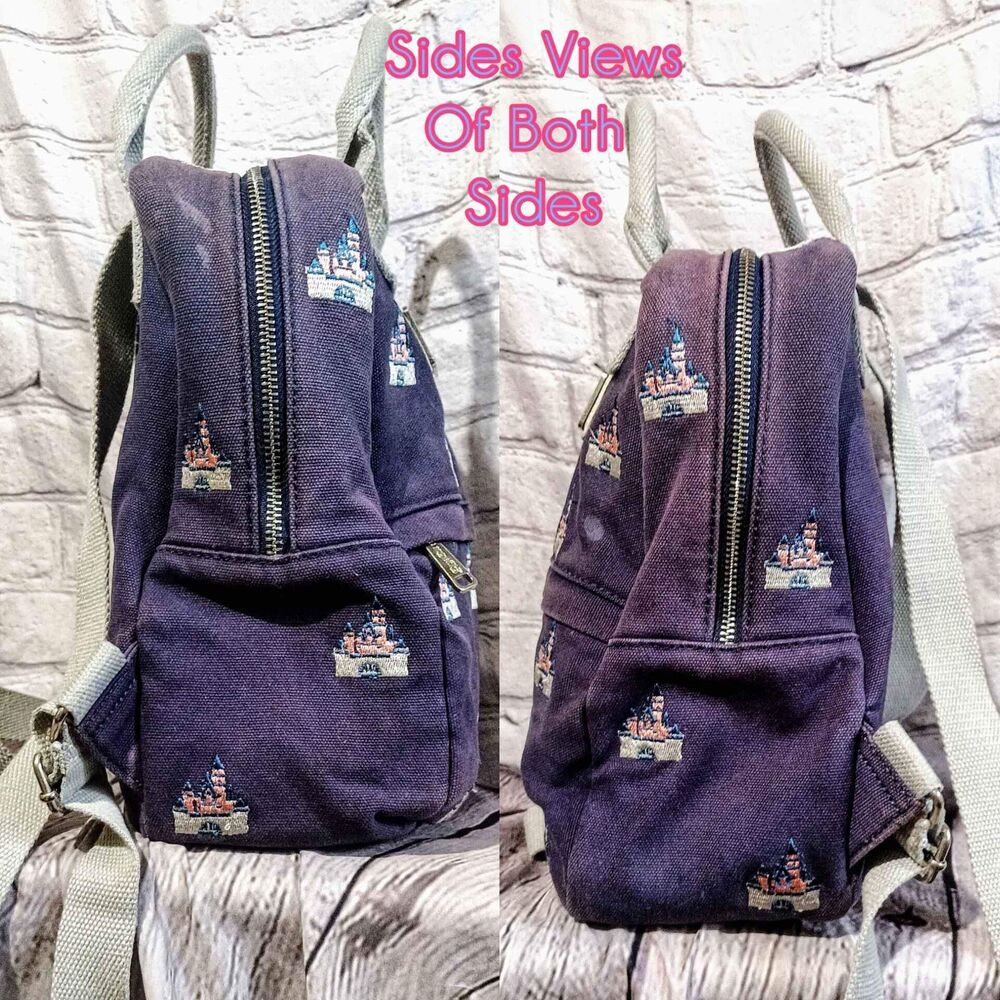 Disney Parks x loungefly Disneyland sleeping beauty castle canvas day backpack - Picture 4 of 10